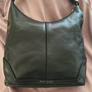 Phive Rivers Black Leather Hobo Bag